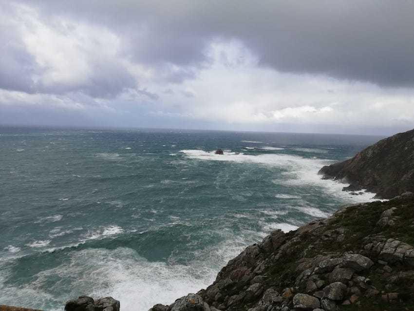 Temporal de mar en Fisterra-Foto-Semaforo