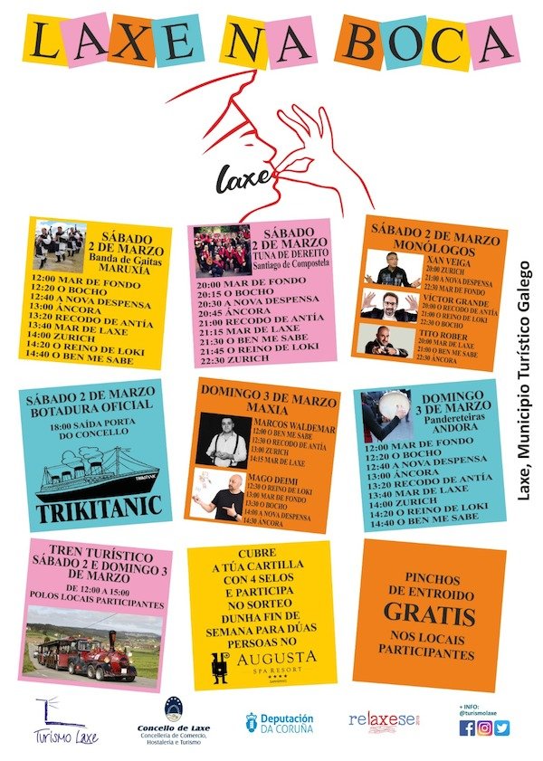 Cartel da Ruta Gastronomica Laxe na Boca