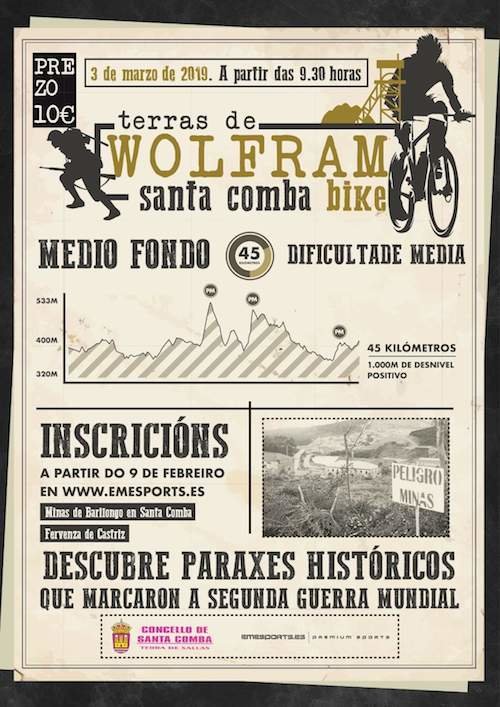 Cartel Ruta BTT Wolfram Santa Comba 2019