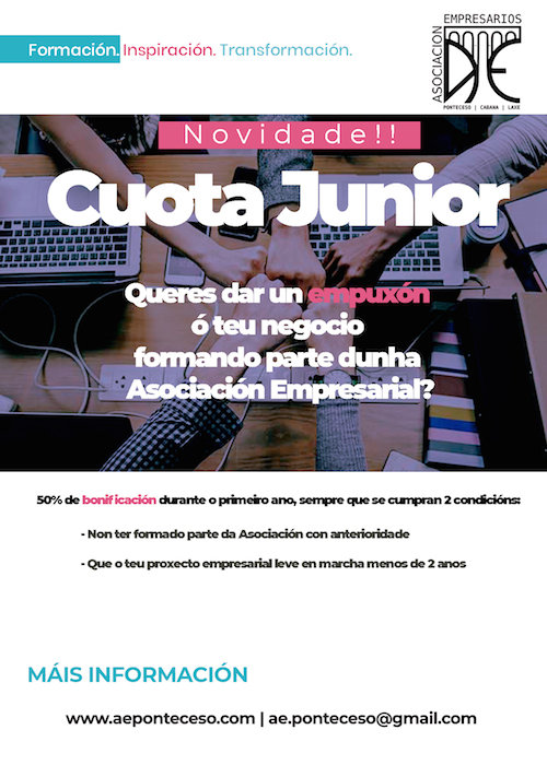 Cota Junior para os empresarios de Ponteceso carteljpg