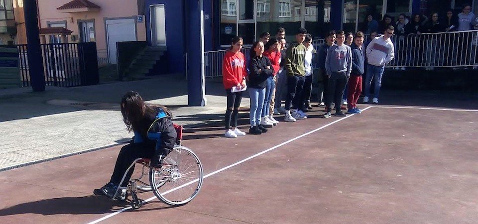 Sesion de accesibilidade de Integro no IES Ramon Caamano de Muxia