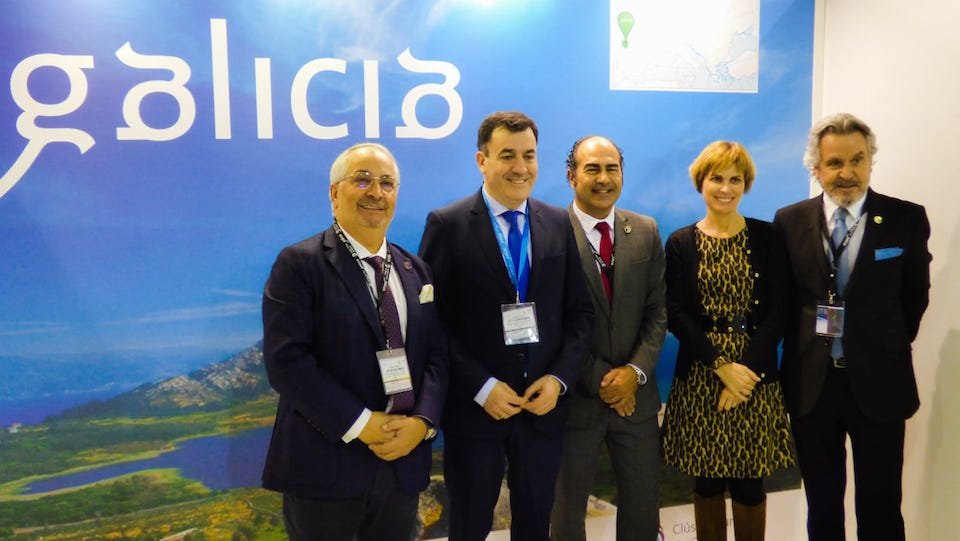 SOlpor en Berlin con Co conselleiro de turismo e cultura Román rodriguez e va directora de turismo Nava Castro