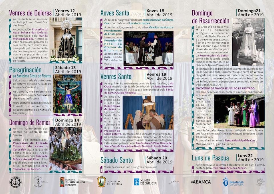 Programa de procesions da Semana Santa de Fisterra 2019