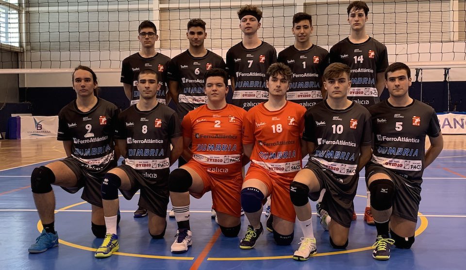Os Xuvenis do Volei Dumbria no Camionato Galego