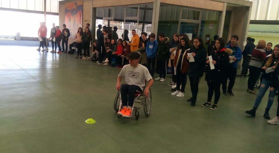 Imaxe do programa de prevencion de lesions medulares de Integro no IES Alfredo Branas