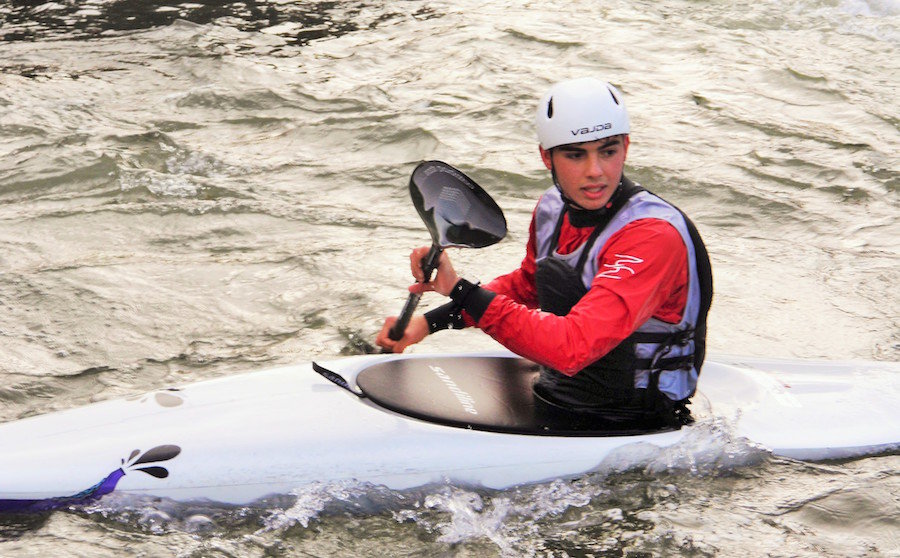 Jorge Quintans do Piraguismo Dumbria na Copa Pirineus