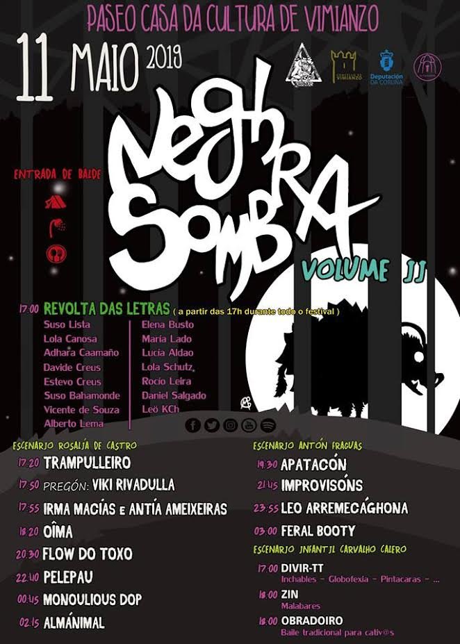 Festival Neghra Sombra Vimianzo 2019 cartel