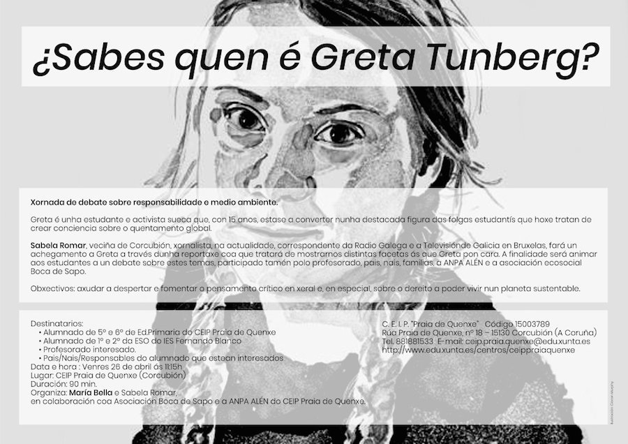 Greta Tunberg en Corcubion