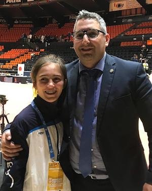 Naira Blanco con su entrenador David Perez copia