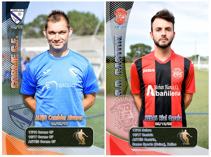 Alejo do Corme e Sebas do Castriz os Pichichis do Futbol da Costa 2018-2019