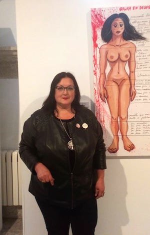 Viki Rivadulla leva a exposicion Bruxa a Lugo