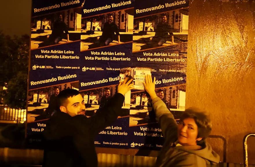 Pegada de Carteis Partido Libertario cee