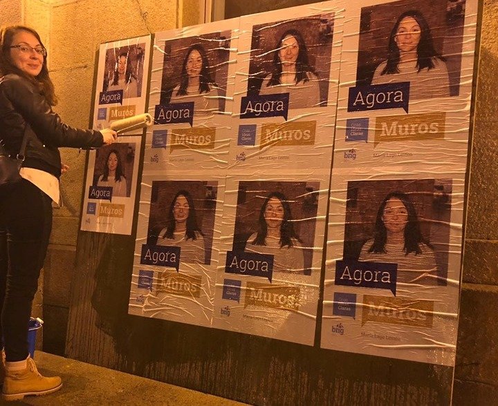 Pegada de Carteis do BNG de Muros