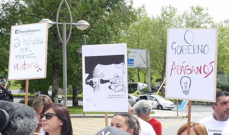 Manifestacion pola industria electrointensiva