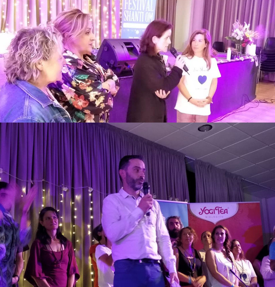 Maria Pose e Dacvid Barbeira na inauguracion e na clausura do Festival Shanti OM de Santa Comba