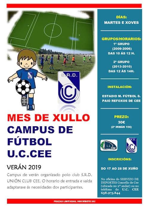 Cartel Campus Fútbol SRD Unión CCeeVerán 2019