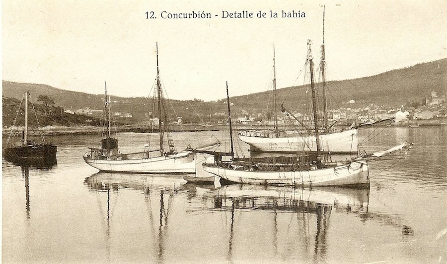 Corcubion en 1920-Foto de Hauser y Menet