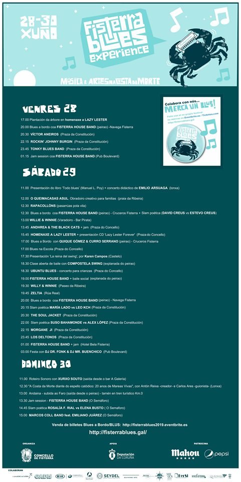 Fisterra Blues Experience 2019 Programa