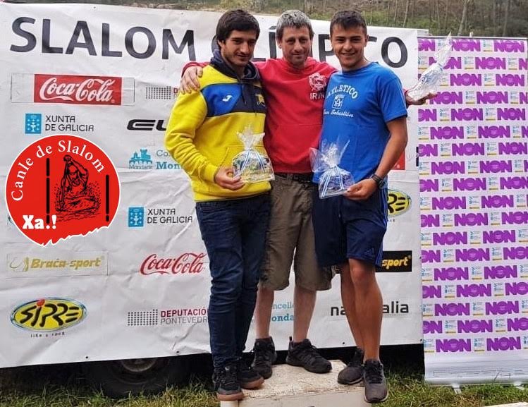 Podio da proba de Slalom de Dumbria