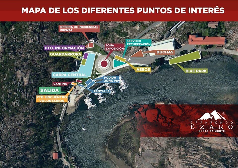 Puntos de interese no Gran Fondo Ezaro