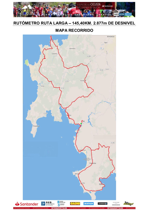 Gran Fondo Ezaro 2019-Mapa Ruta Larga