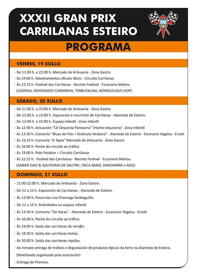 Carrilanas Esteiro Programa Completo 2019