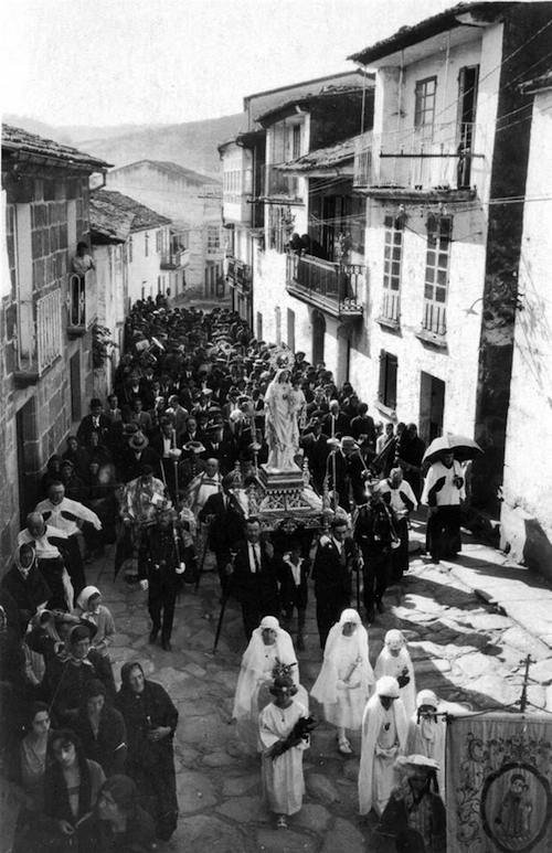 Procesión de las Mercedes de Corcubion principios del siglo XX