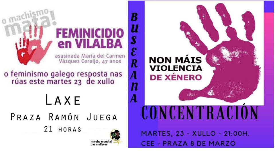 Marchas en Cee e Laxe contra o asasinato machista de Laxe