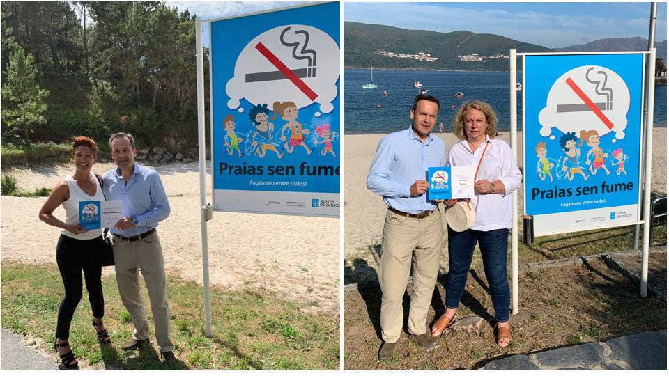 Cabana e Corcubion teen todas as suas Praias sen fume na Costa da Morte