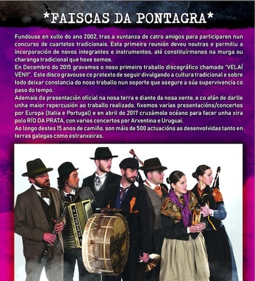 Faiscas da Pontraga na Festa Folk na Fin do Camino