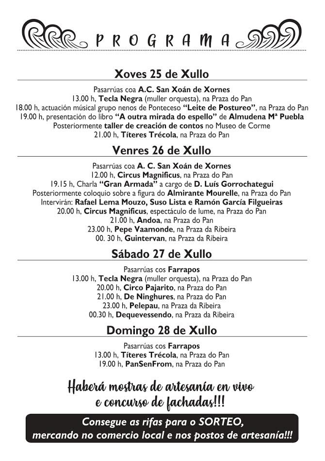 Programa Festa Marineira de Corme 2019