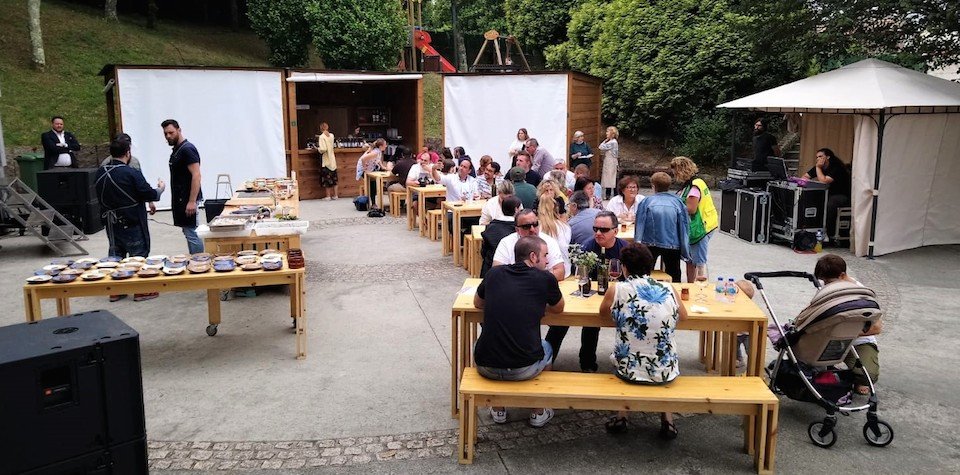 Showcooking con empratado de Buno na Mostra de Oleria