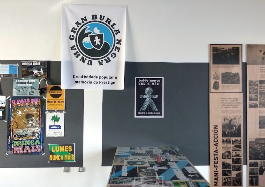 Exposicion do Prestige de Plataforma contra unha Gran Burla Negra en Muros