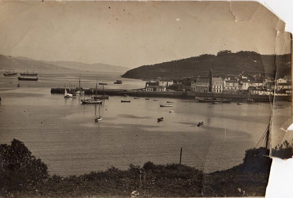 Vello porto de Corcubion antes de 1921-Archivo Jesus Porrua
