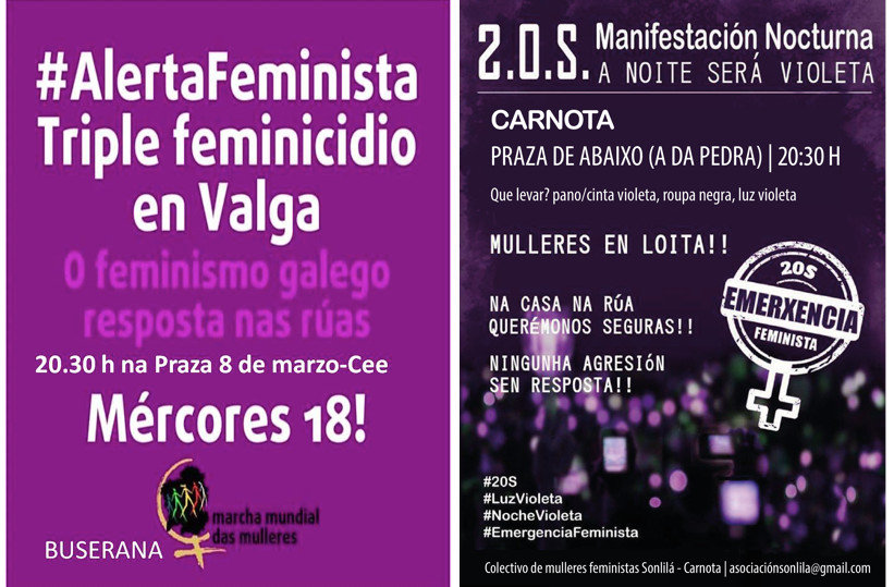 alerta feminista en Costa da Morte