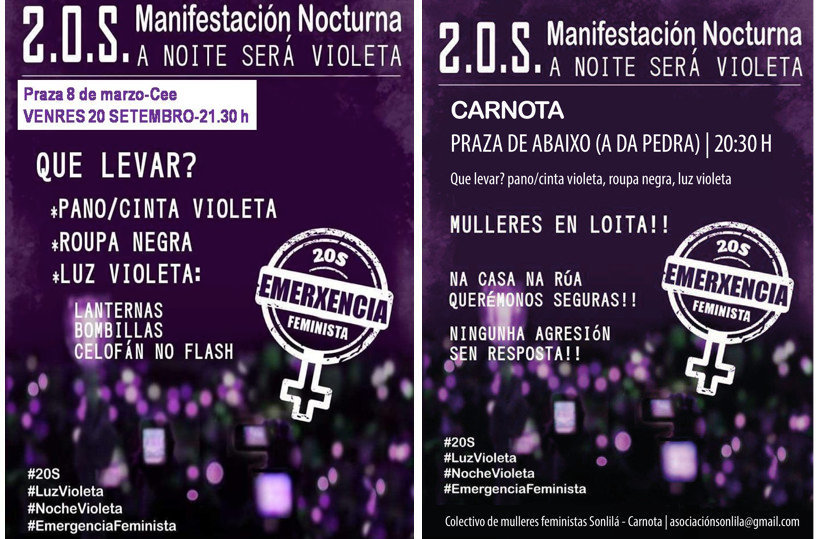 Emerxencia Feminista-Noite Violeta en Cee e Carnota