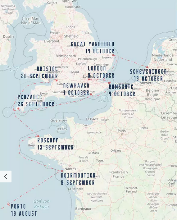 mapa francia-gran bretana