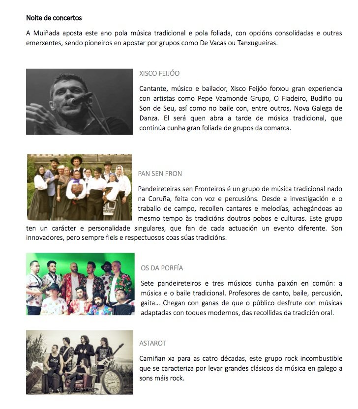 Concertos na Muinada de Vimianzo 2019