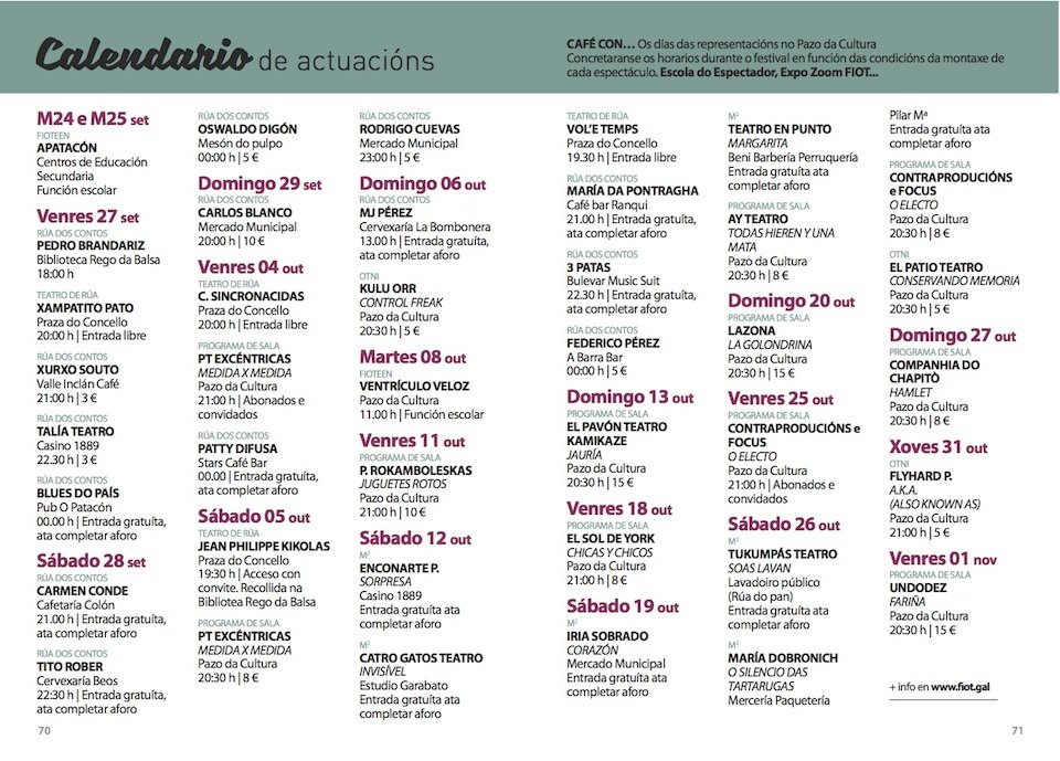 Programa Calendario FIOT 2019 Carballo