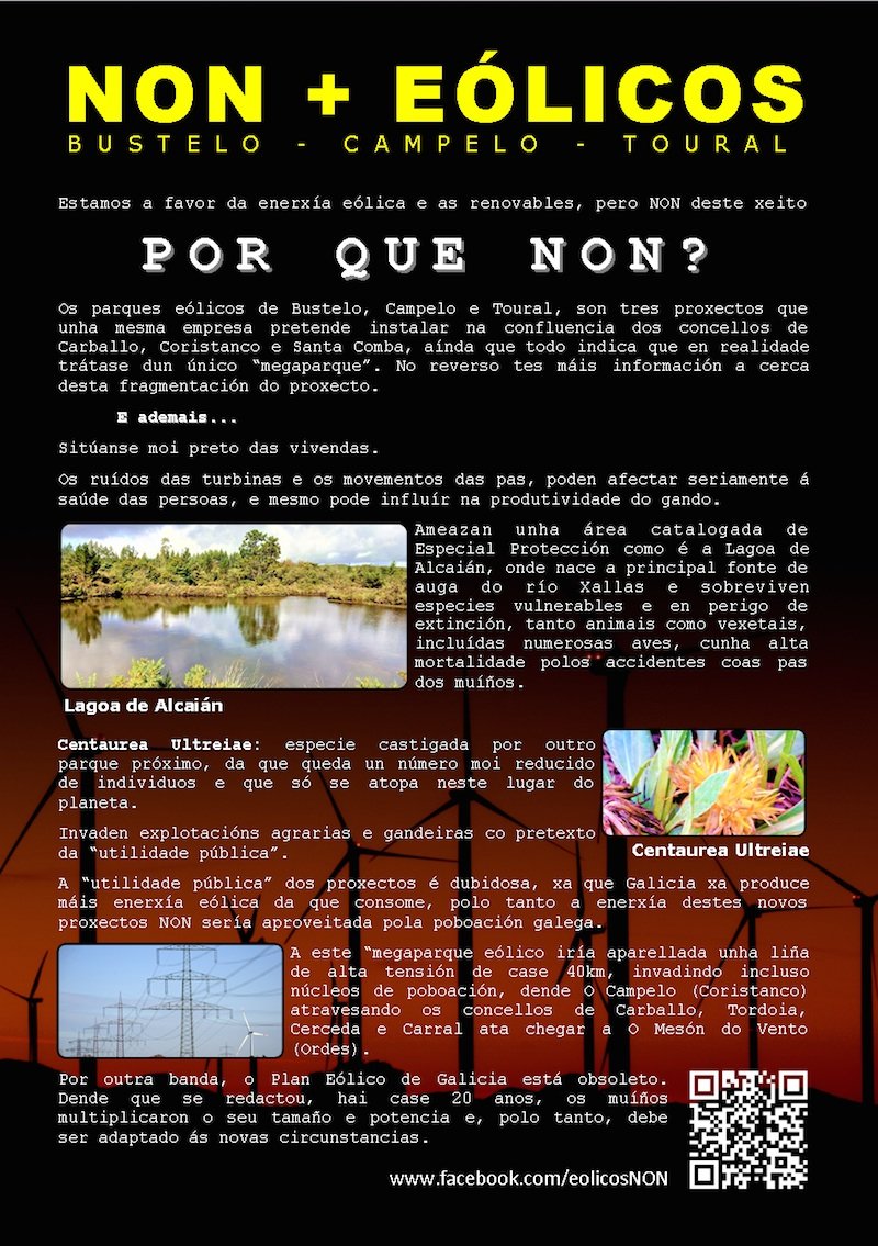Panfleto NON aos Eolicos Campelo Bustelo Monte Toural 1