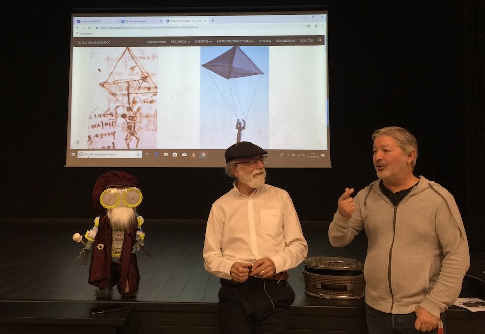 José Dulac con Serxio Dominguez no IES Fernando Blanco 960