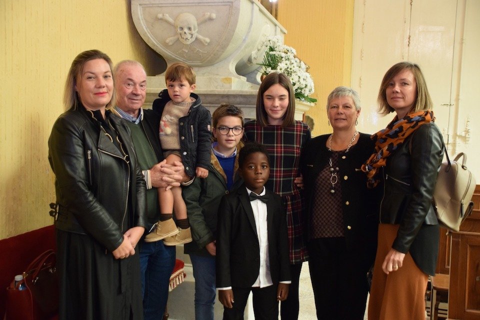 A familia dunha das premiadas