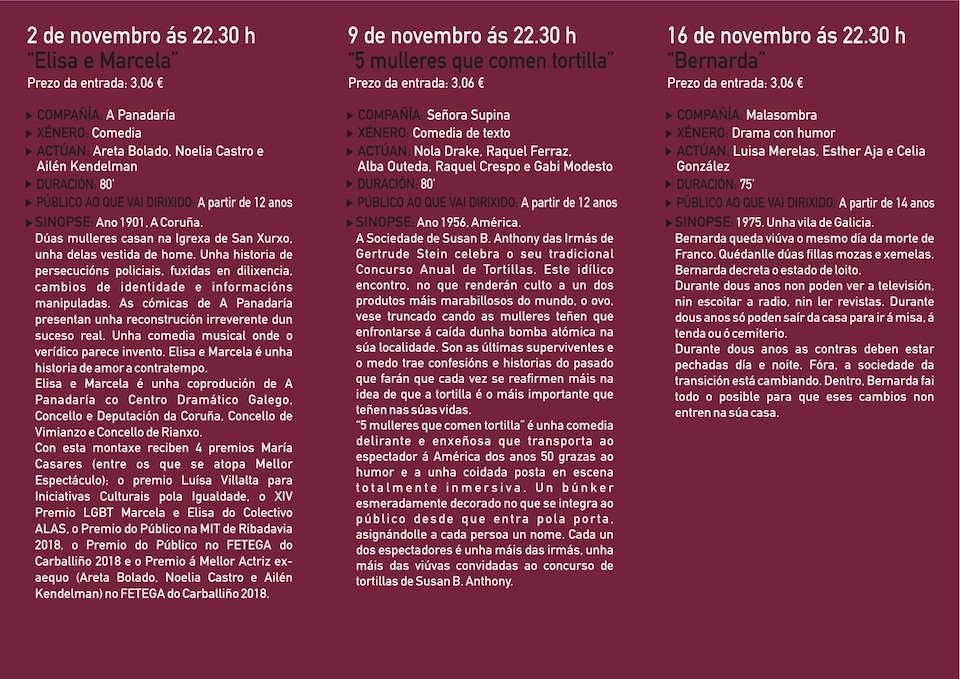 Ciclo de Teatro de Ponteceso 2019 1