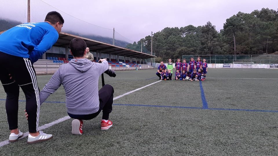 Sacando fotos para o album en Esteiro con Pachi