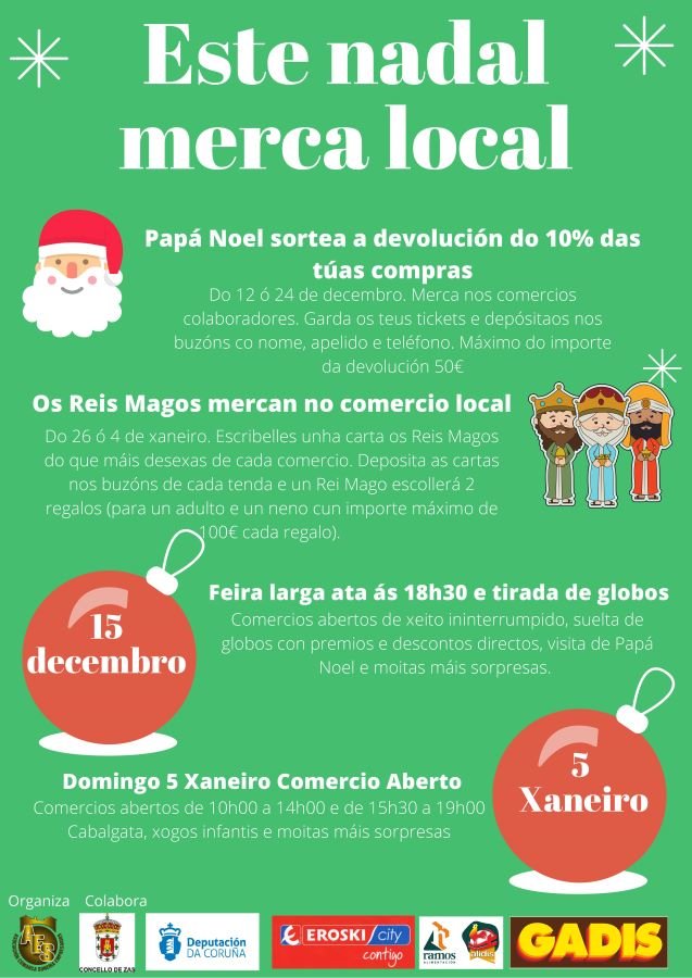 cartel de nadal asociacion de empresarios da comarca de soneira