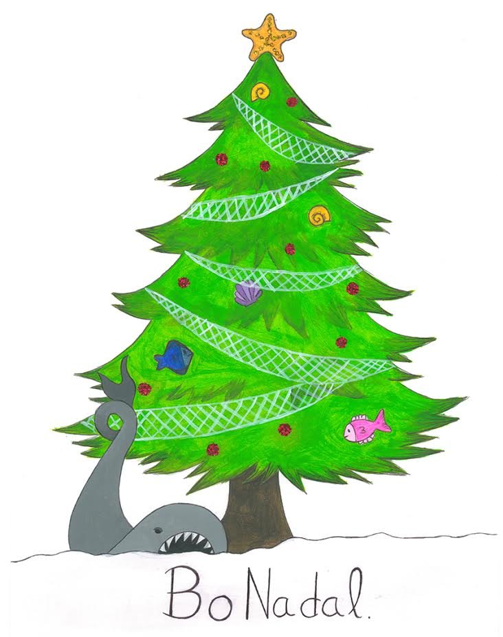 Debuxo de Nadal de Ana Lopez en Malpica