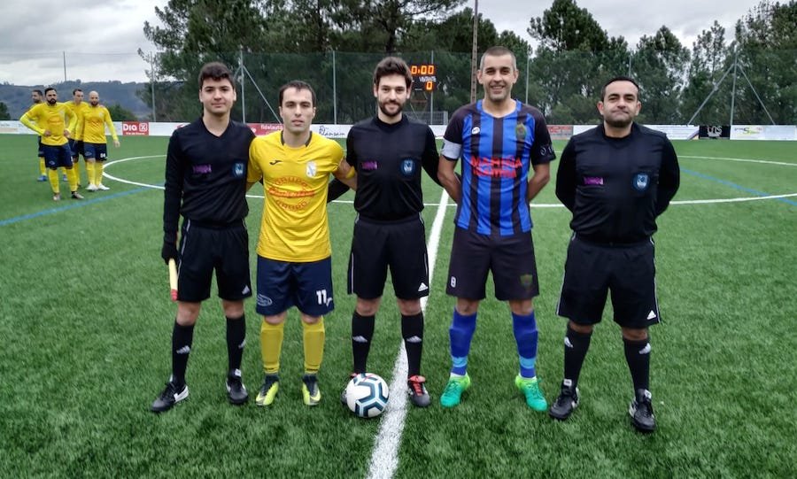 Capis do Mazaricos e Pilono co trio arbitral-Foto-MZ