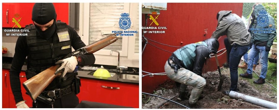 Imaxes da operación “Fireball-Kazino” da Garda Civil e Policía Nacional Imaxes da operación “Fireball-Kazino” da Garda Civil e Policía Nacional