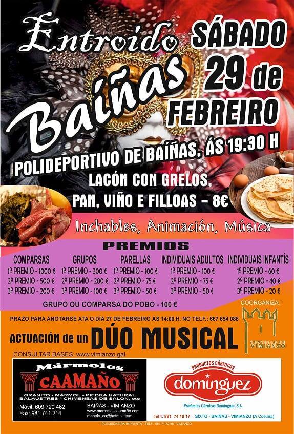 Cartel Entroido de Bainas-Vimianzo 2020