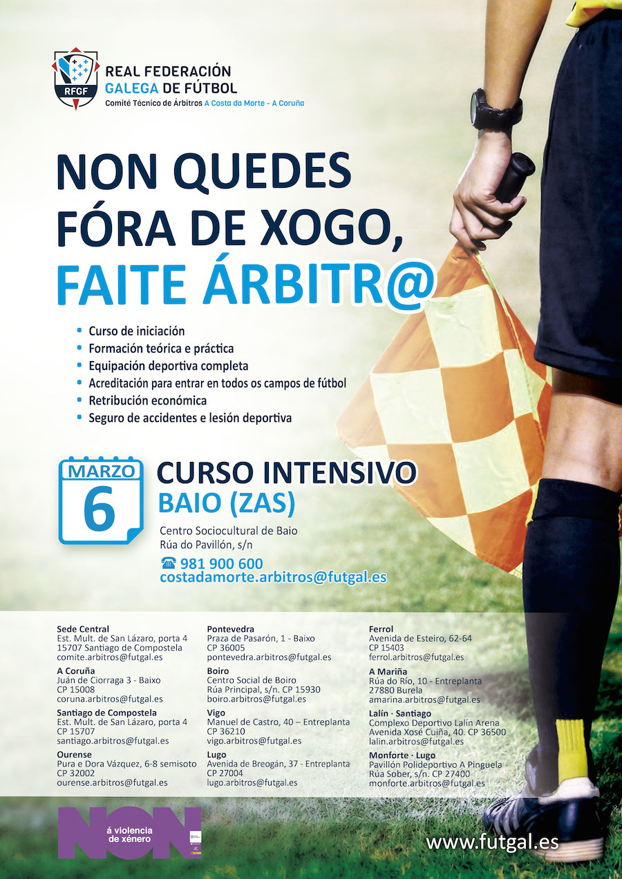 CARTEL-Curso Arbitro Costa da Morte RFGF-Baio